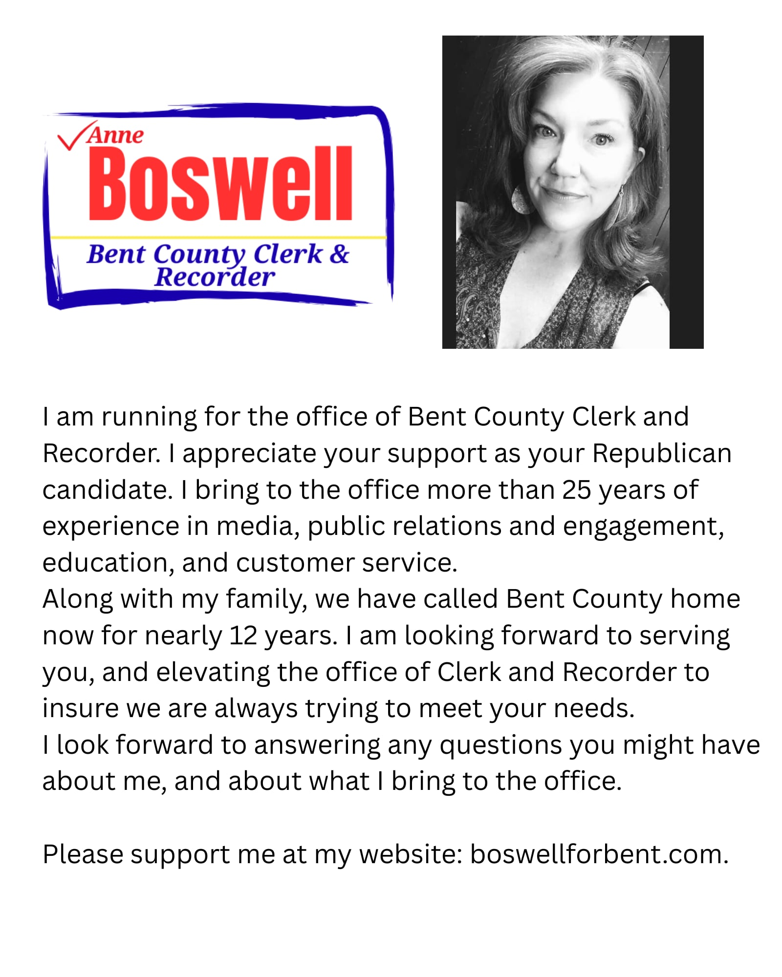 Anne Boswell Candidate Announcement