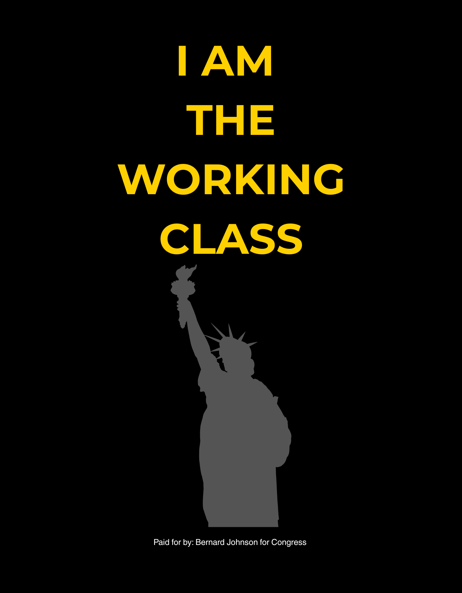 Working Class Black T-shirt (No Logo)