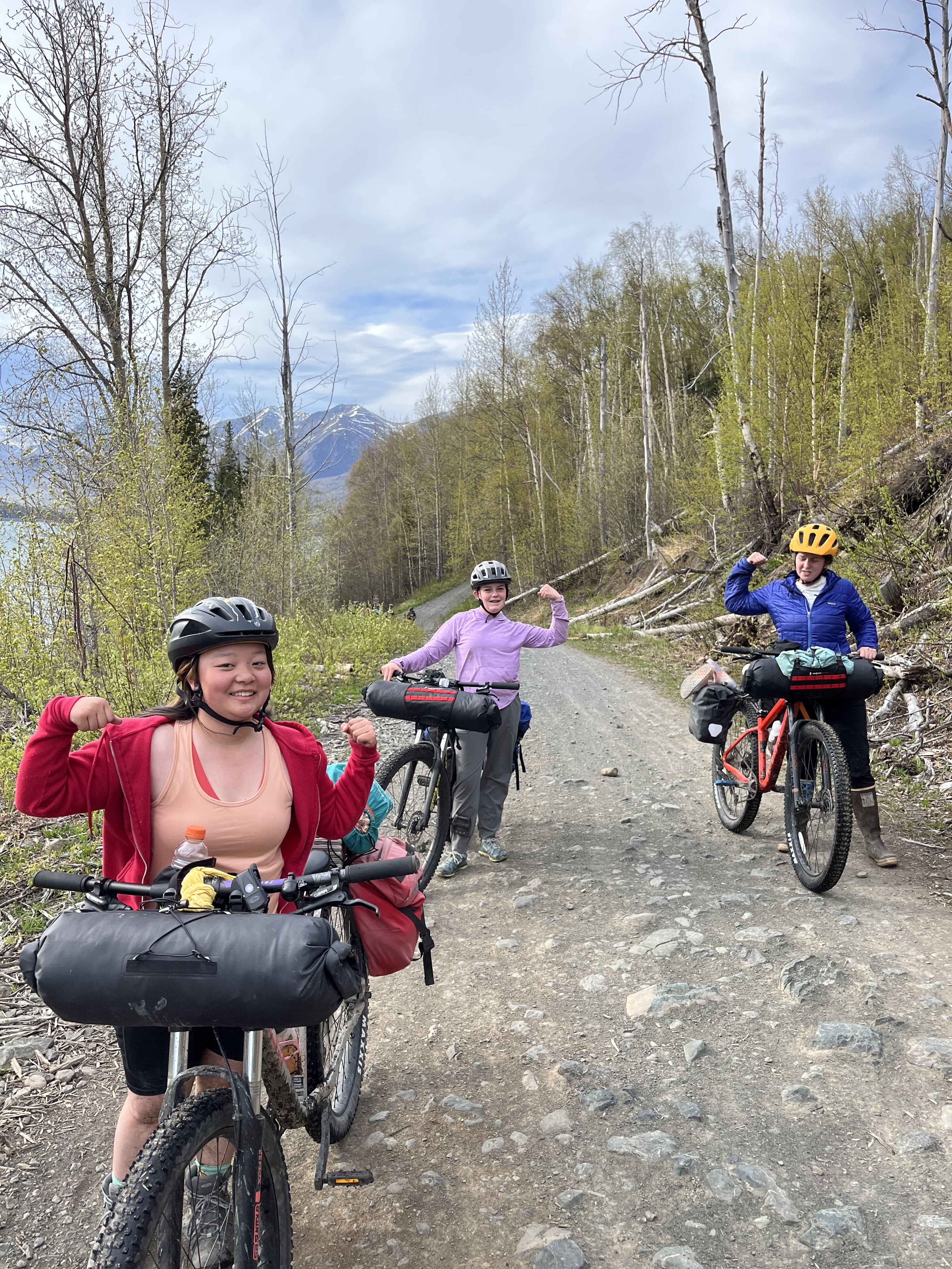 GRIT riders flexing their muscles and feeling proud