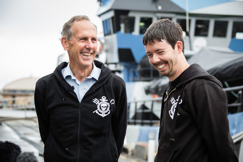 Bob Brown and Peter Hammarstedt. Photo: Simon Ager