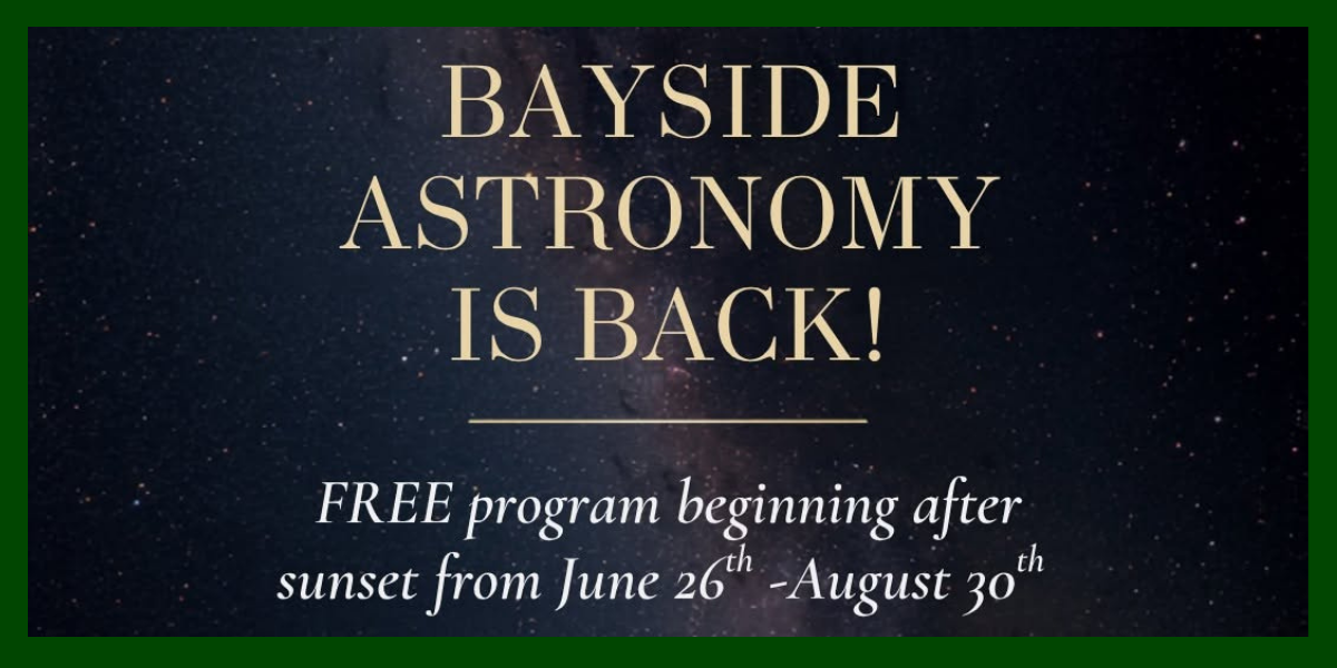 Bayside Astronomy is Back for 2026