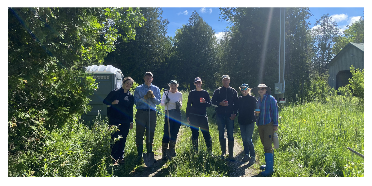 Treeplanting volunteers at the Eastnor Swamp Wetland
