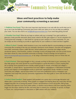 Bullfrog Communities Screening Guide