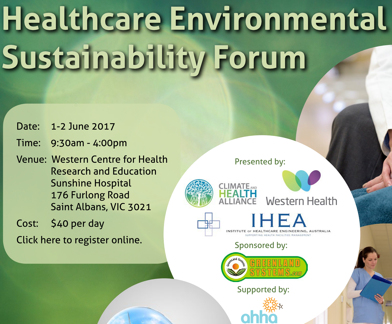 Registrations open for Healthcare Environmental Sustainability Forum
