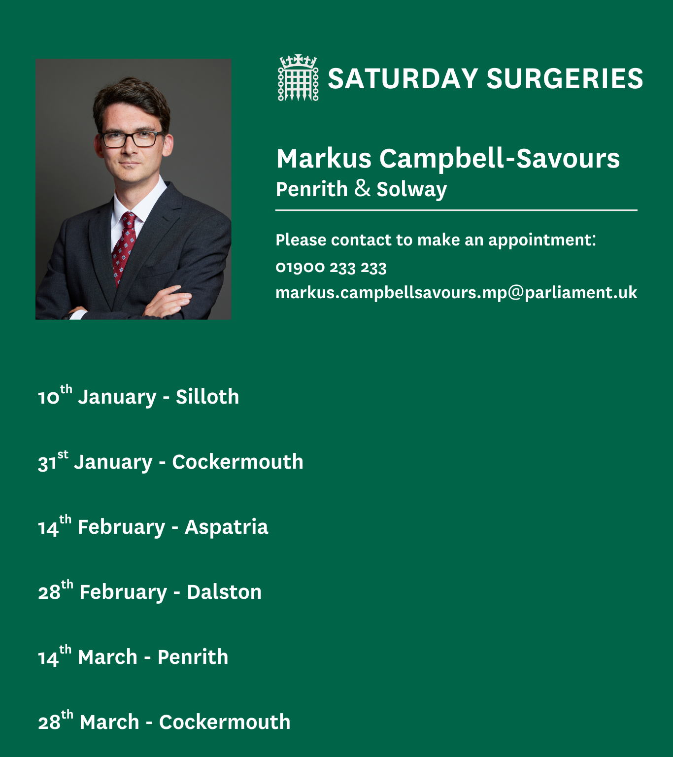 Saturday Surgeries 2020 Q1