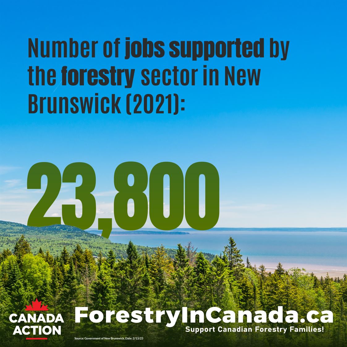 New Brunswick natural resource facts - New Brunswick is home to more than 23,800 who work in forestry sector