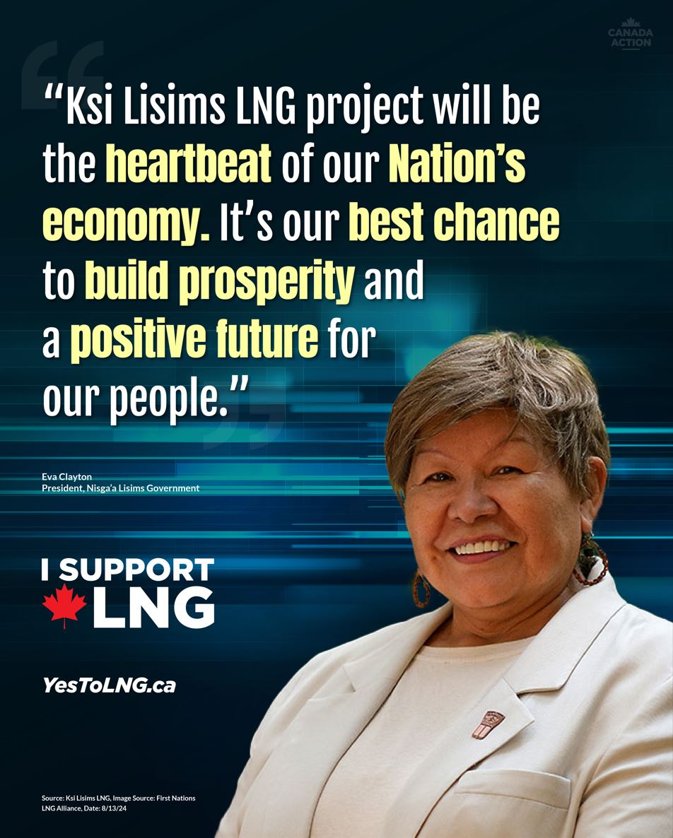 LNG First Nations Canada Support Quote Eva Clayton