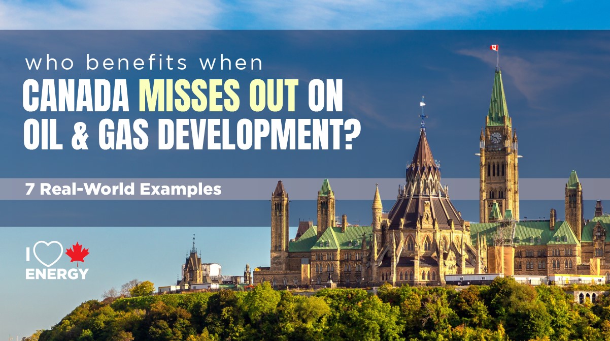 what countries benefit when Canada misses out on energy development