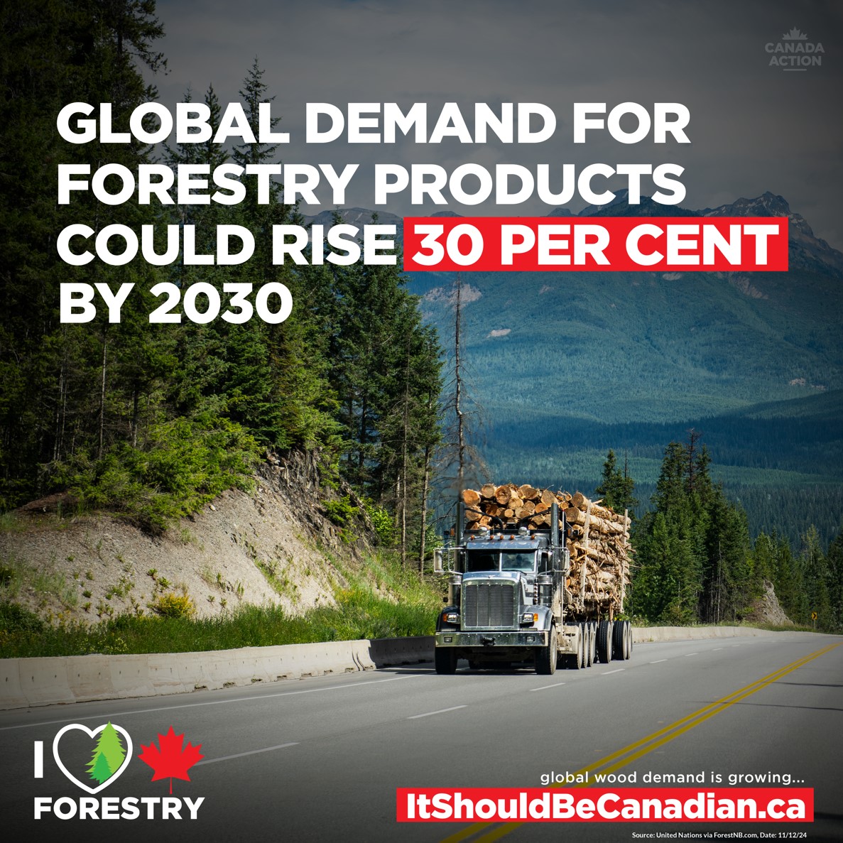 global demand for forestry products could grow 30 per cent by 2030
