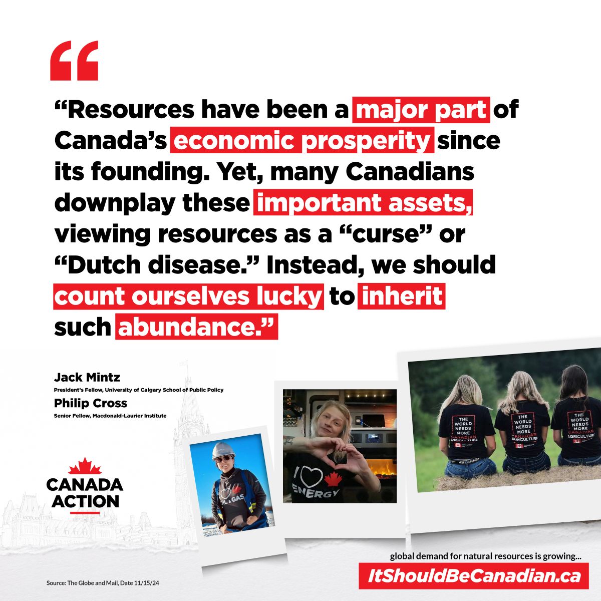 natural resources are a major part of Canada's economic prosperity