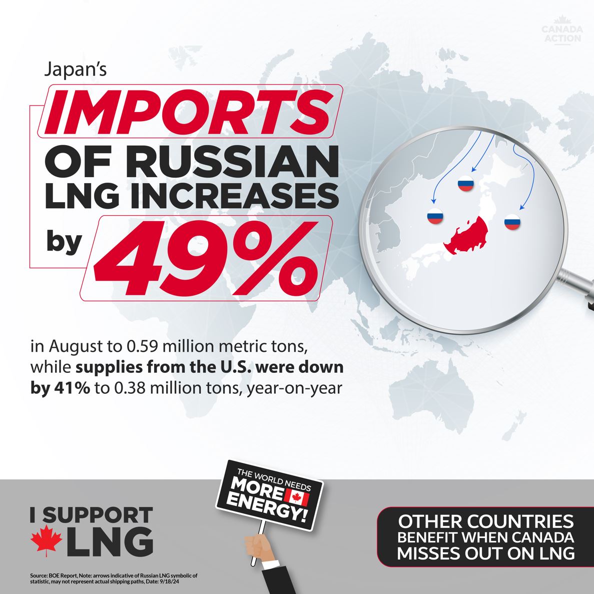 Japan starts importing more LNG from Russia as USA exports drop