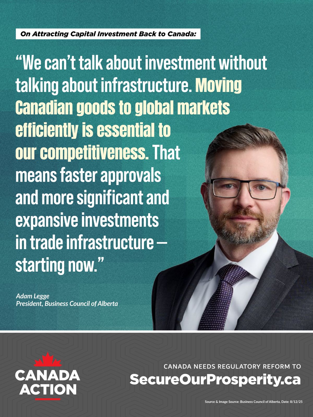 Moving Canadian goods to global markets is essential to driving Canada's competitiveness - Adam Legge