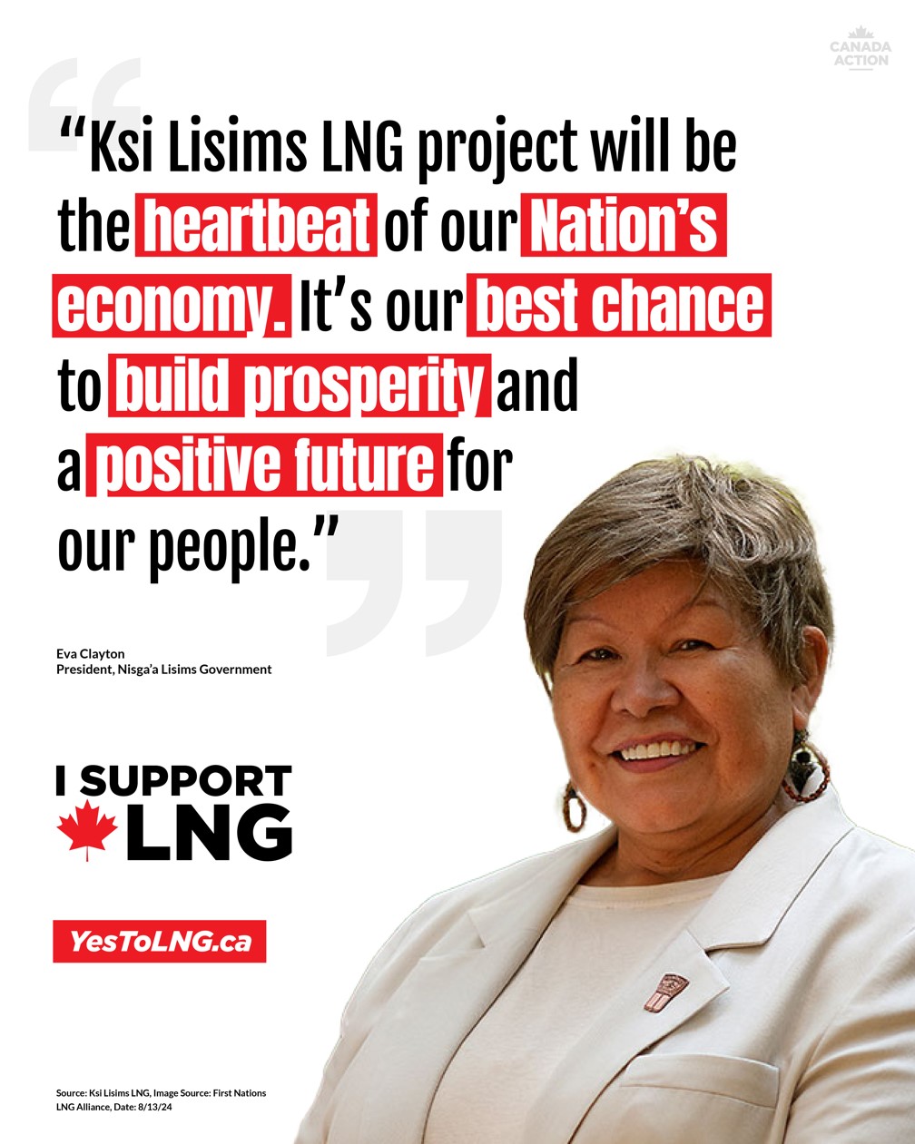 Canadian LNG is Indigenous LNG says Eva Clayton