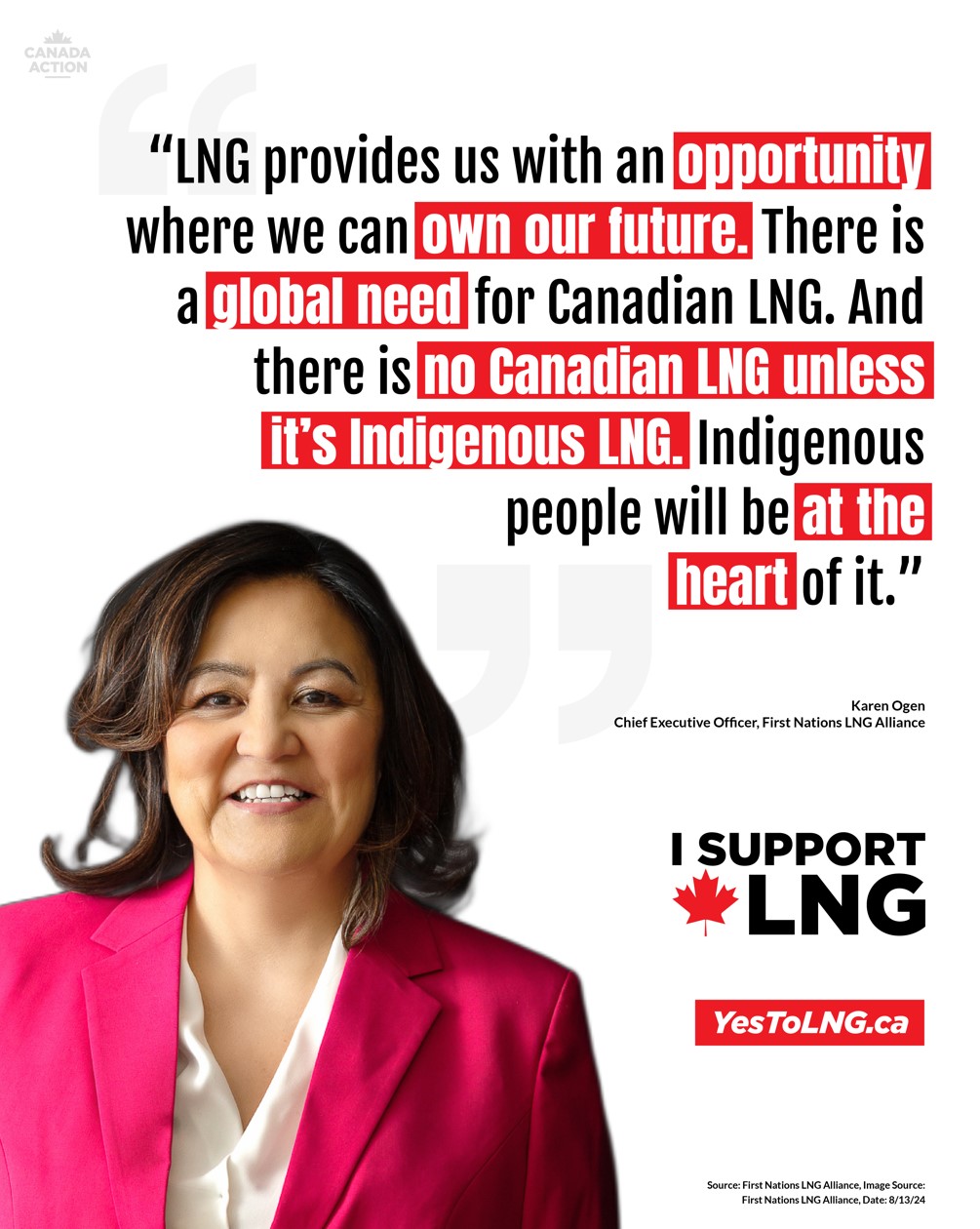 Canadian LNG is Indigenous LNG says Karen Ogen