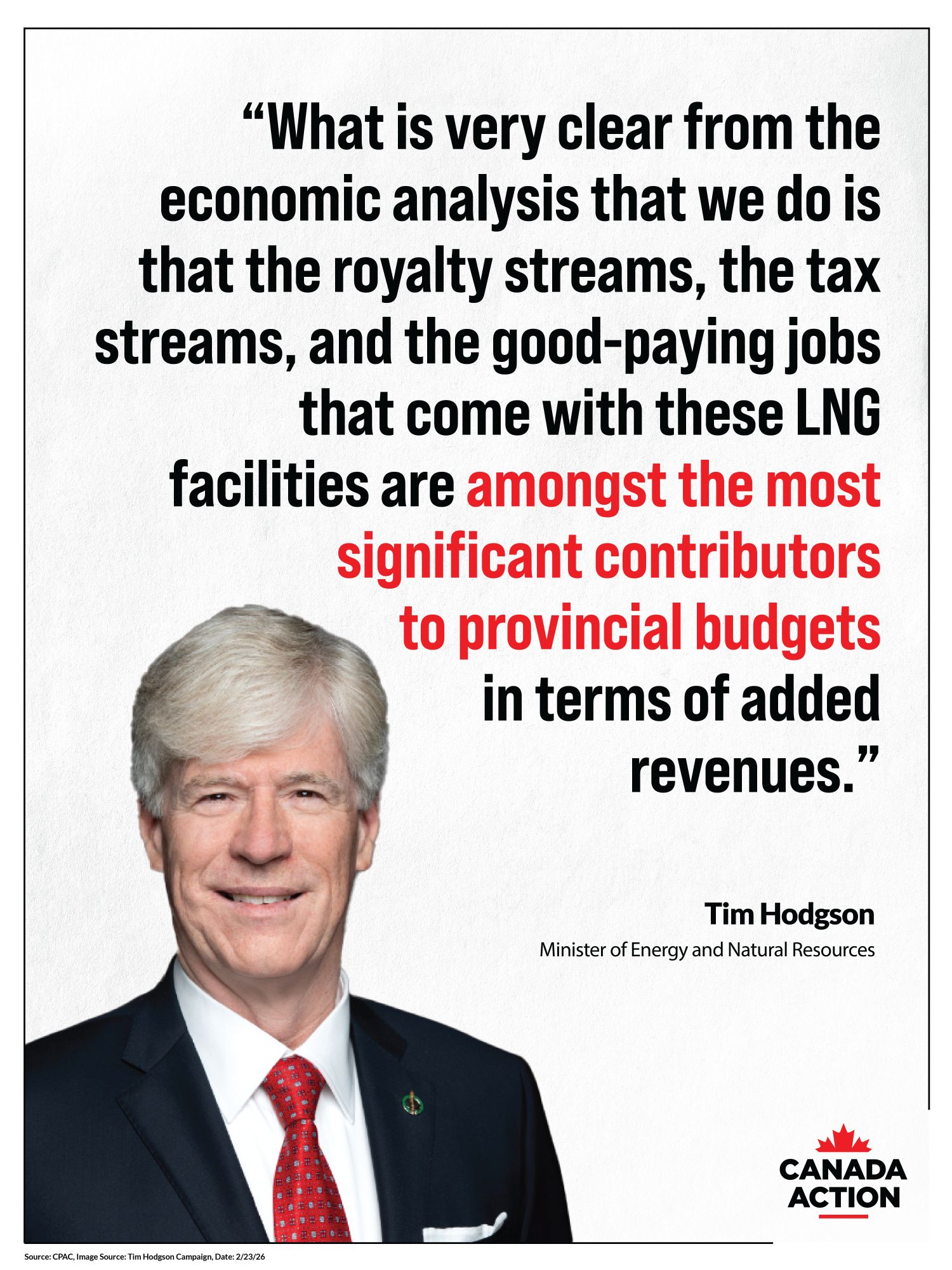 LNG projects are most economically impactful projects Canada can do says Minister Hodgson LNG projects are most economically impactful projects Canada can do says Minister Hodgson