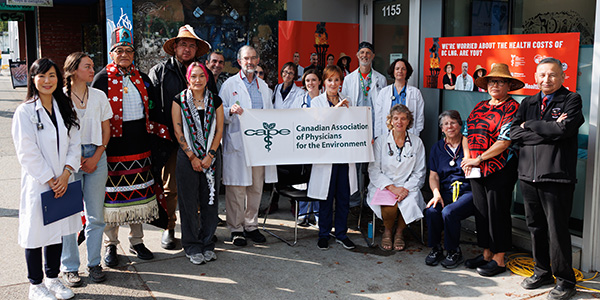 CAPE BC physicians stood in solidarity with leaders from First Nations and Canadian Association of Nurses for the Environment for the launch of the Protect Health from LNG campaign.