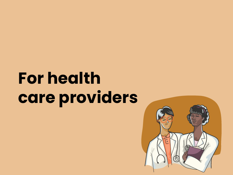 Are you a health care provider?