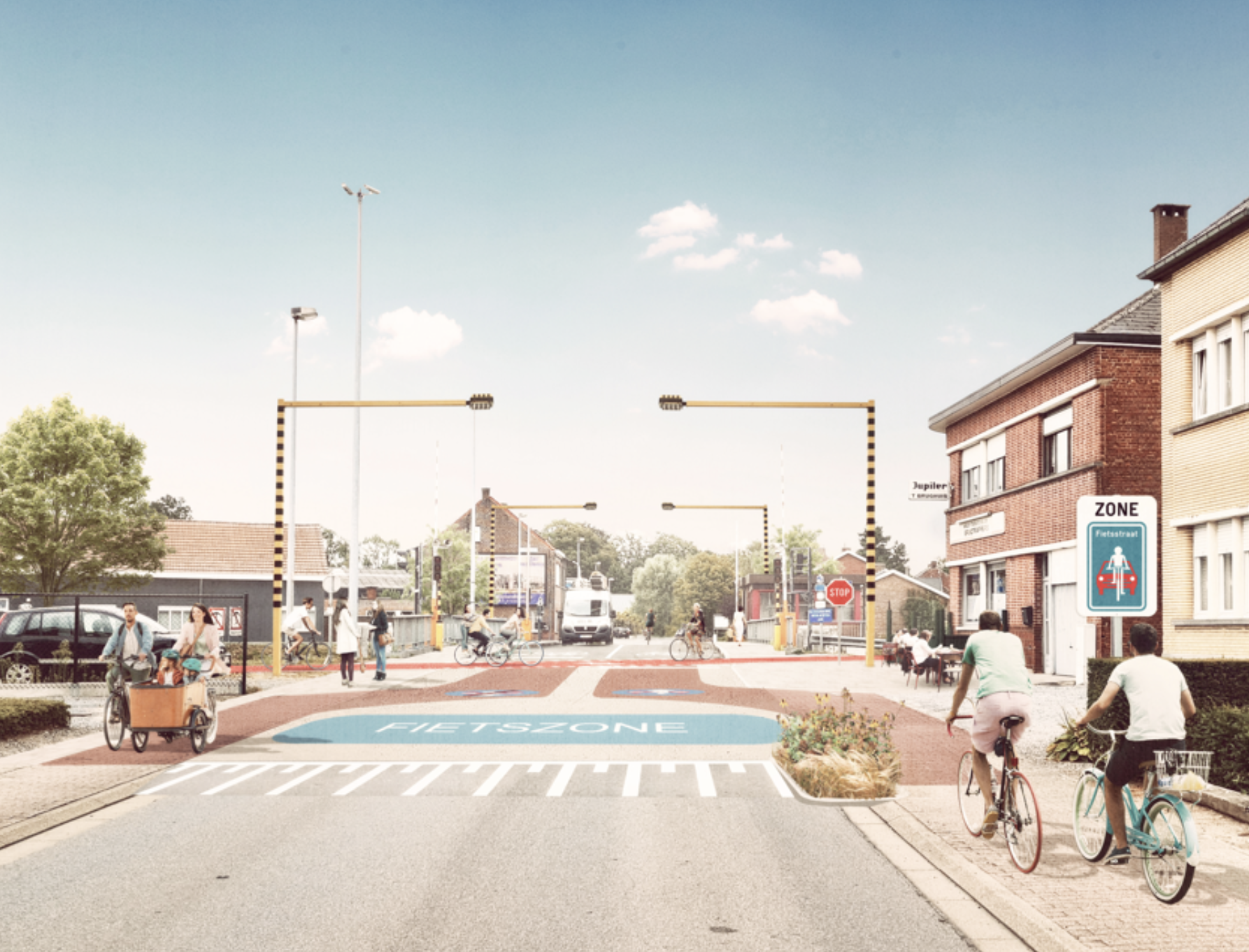 Render herinrichting brug Schiplaken