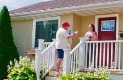 Christian talking to a neighbor about their concerns