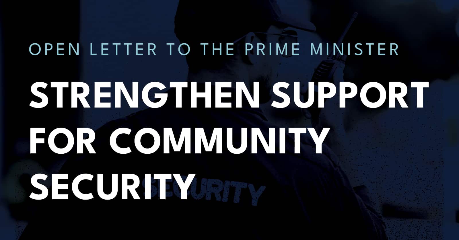 Lettre ouverte au Premier ministre signée par les dirigeants et les institutions de la Fédération juive de tout le Canada