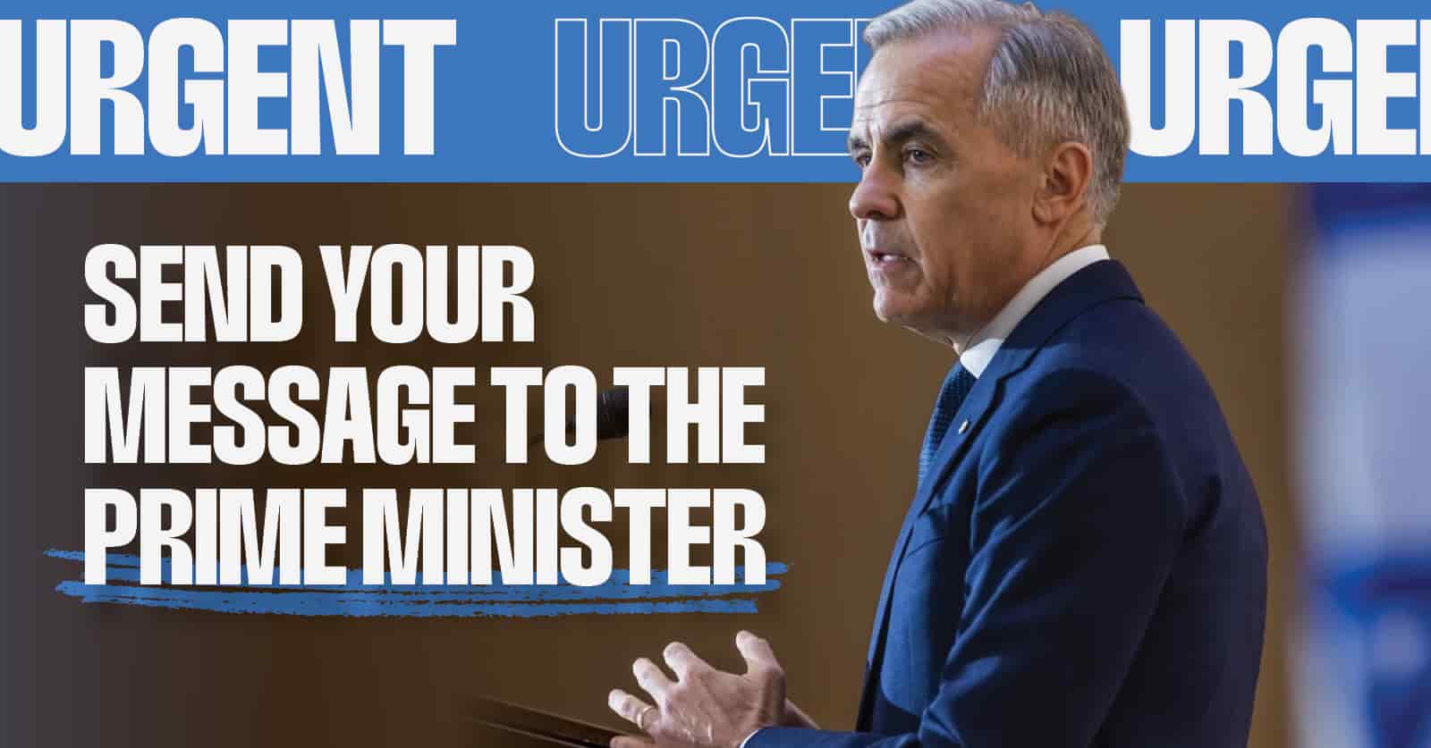 Send an Urgent Message to the Prime Minister 