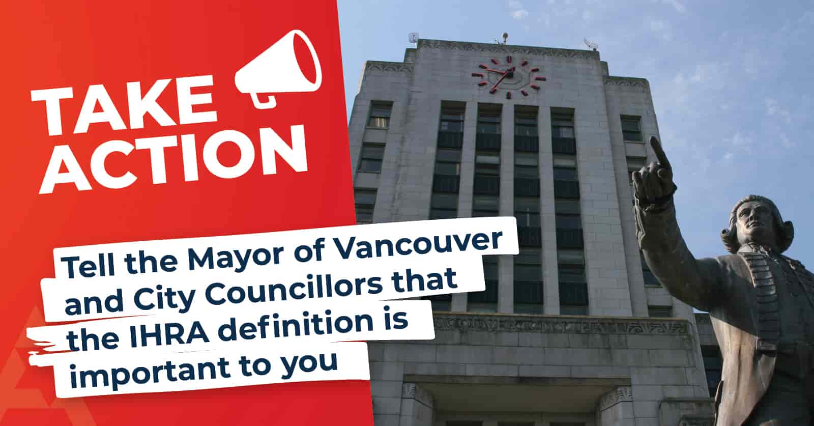 Tell Vancouver City Council to Fight Jew-Hatred 