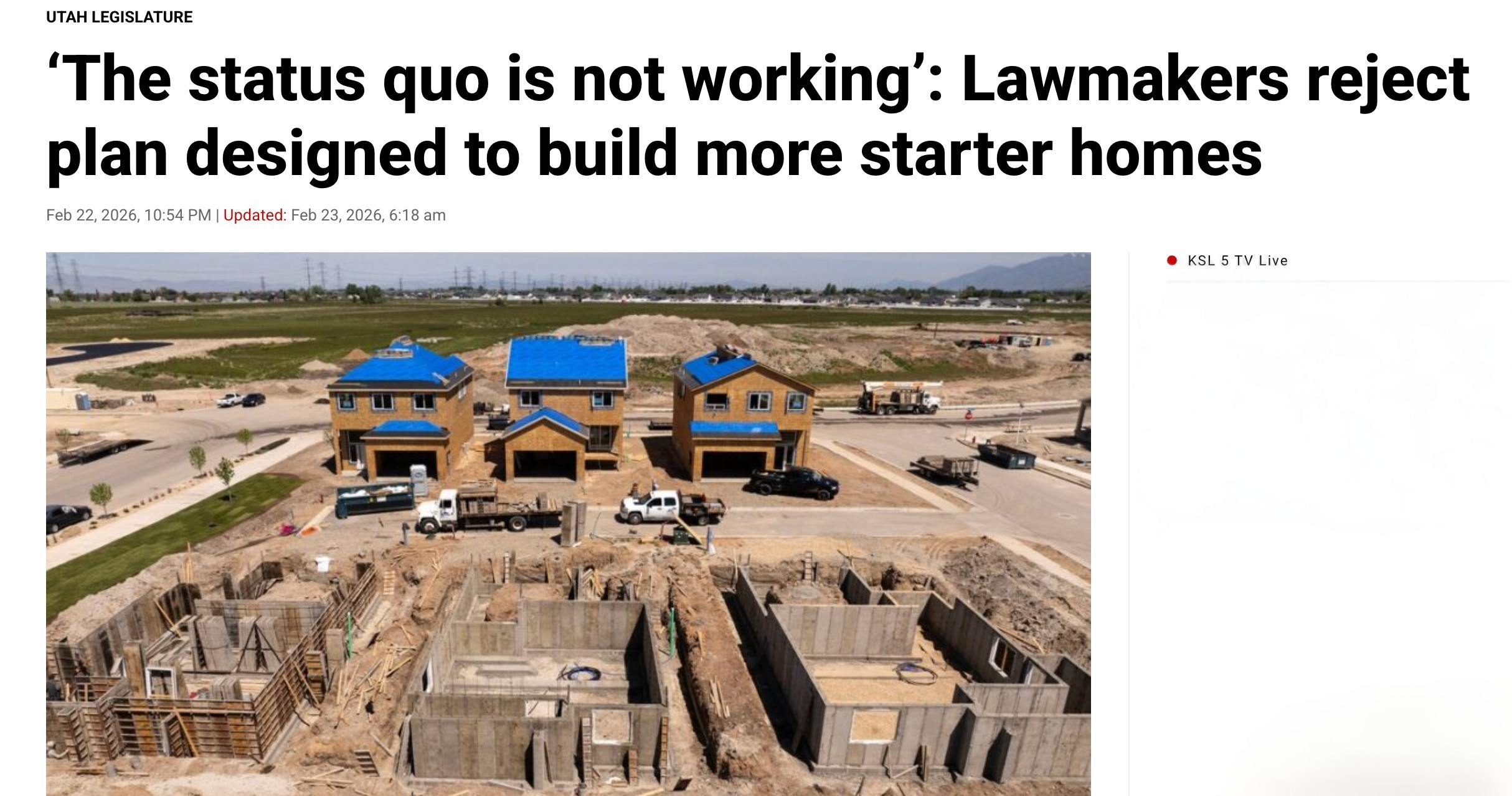 ‘The status quo is not working’: Lawmakers reject plan designed to build more starter homes