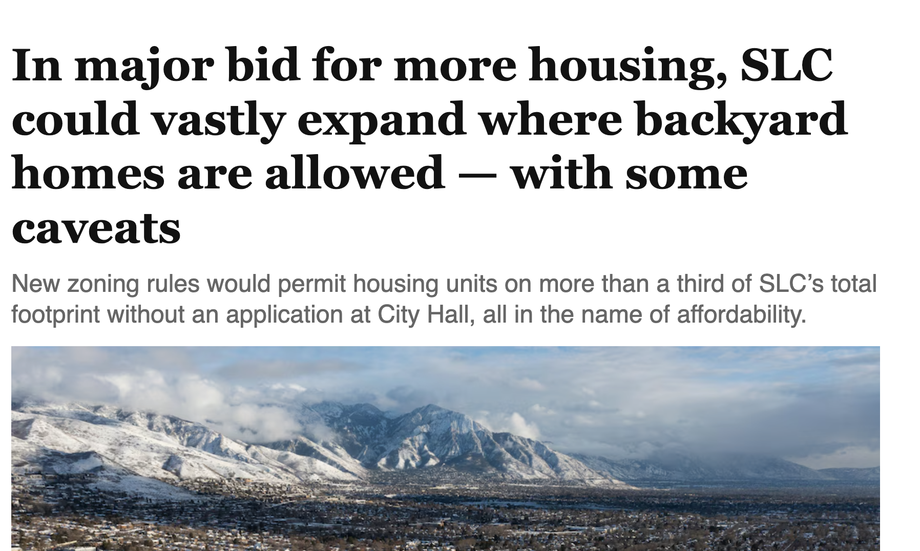 In major bid for more housing, SLC could vastly expand where backyard homes are allowed — with some caveats