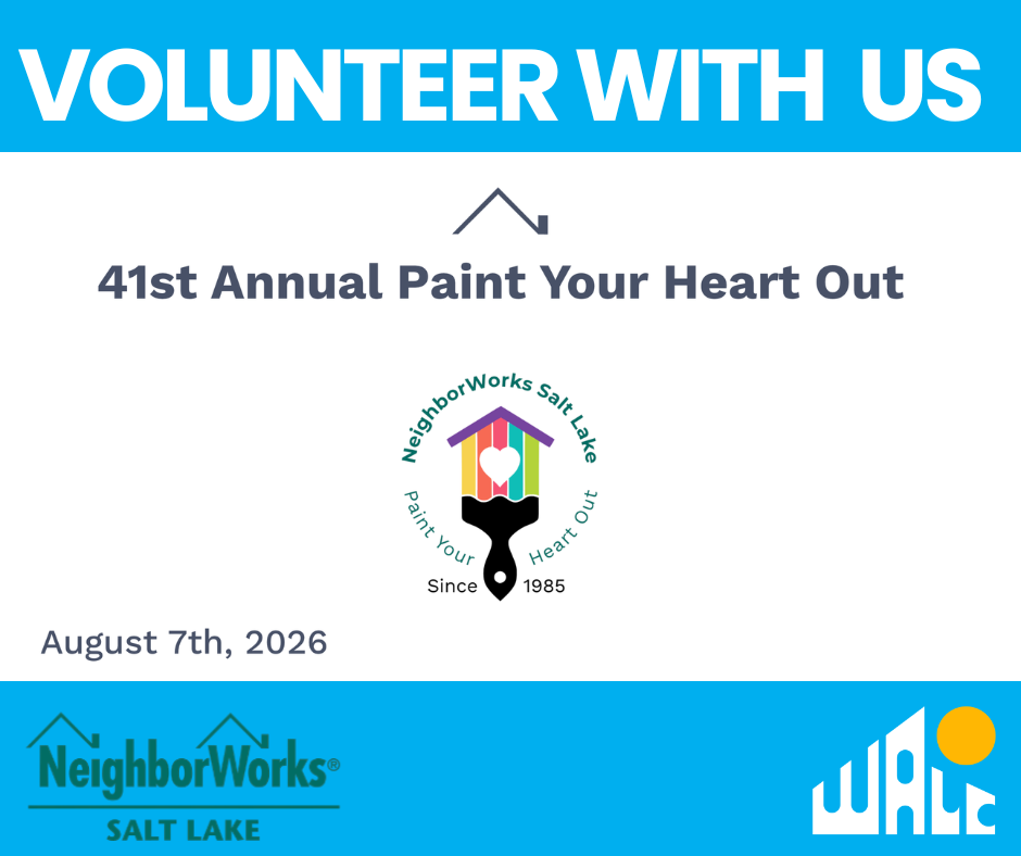 Volunteer with WALC at Paint Your Heart Out hosted by NeighborWorks SLC