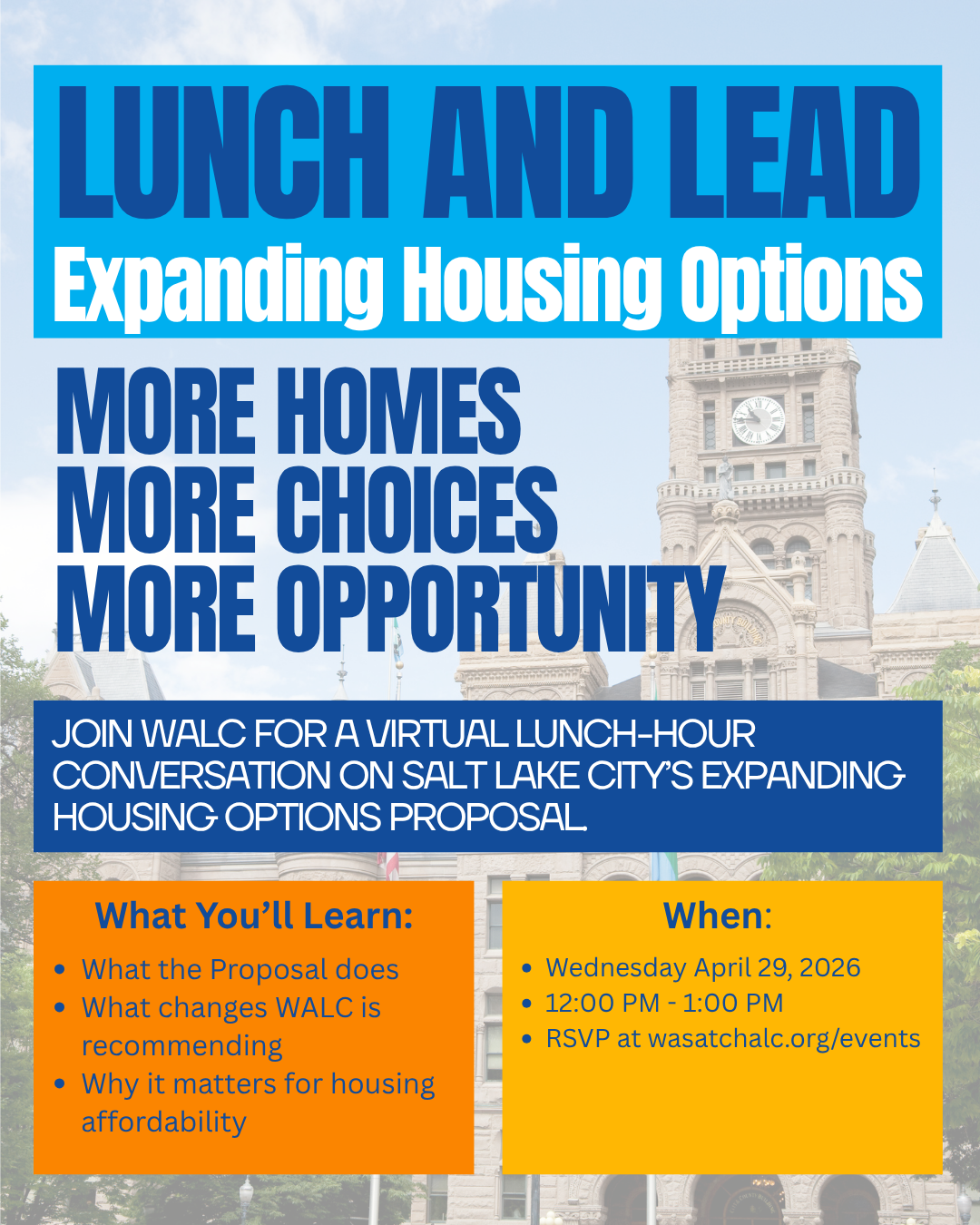 Lunch and Lead: Expanding Housing Options