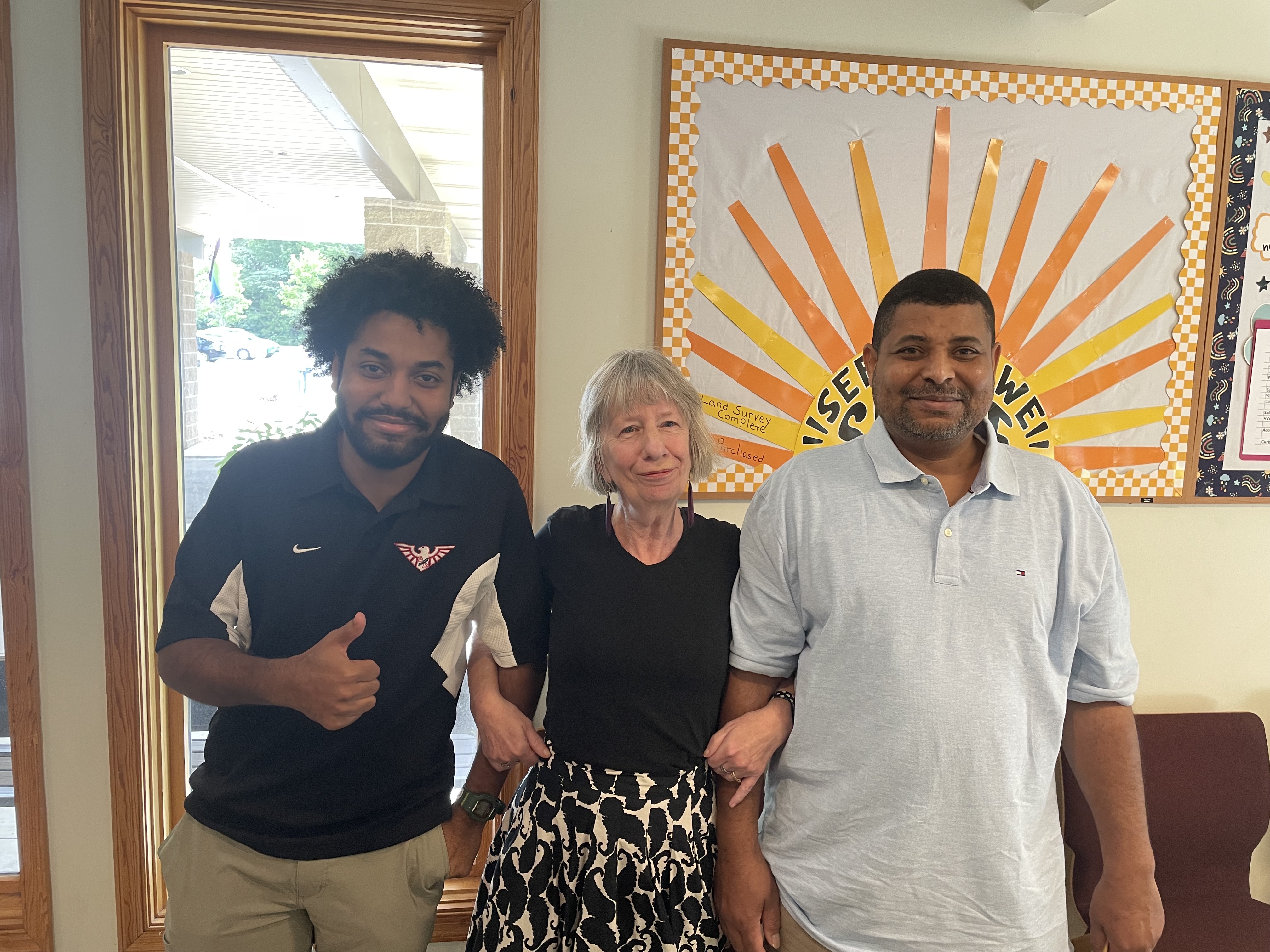 Moh Naser with his son and attorney, Helen Parsonage