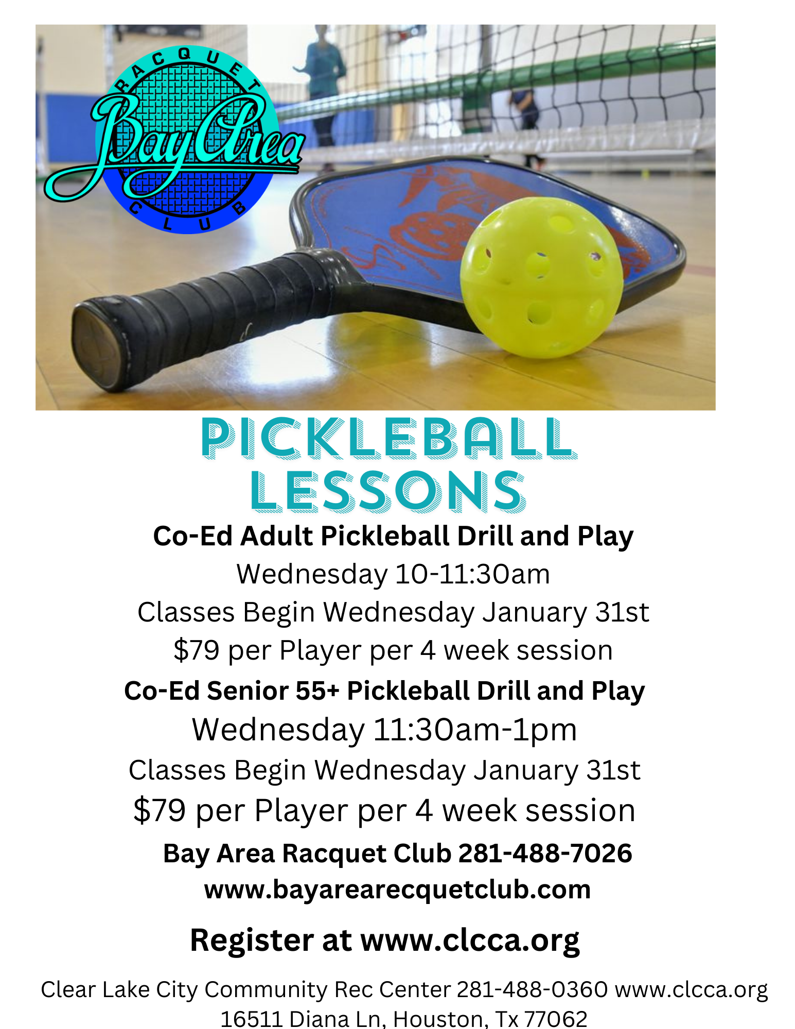 PICKLEBALL Clear Lake City Community Association