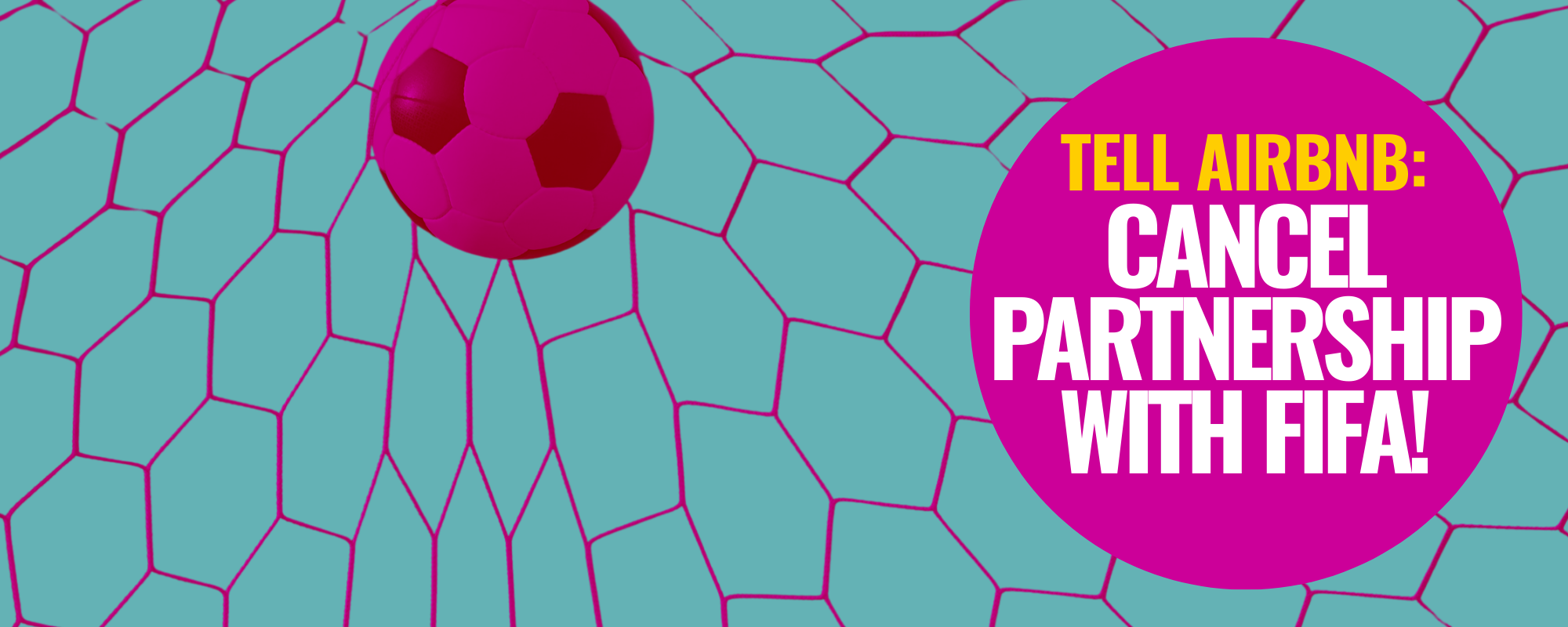 Let's urge Airbnb to no longer align with genocide and to cancel their partnership with FIFA!