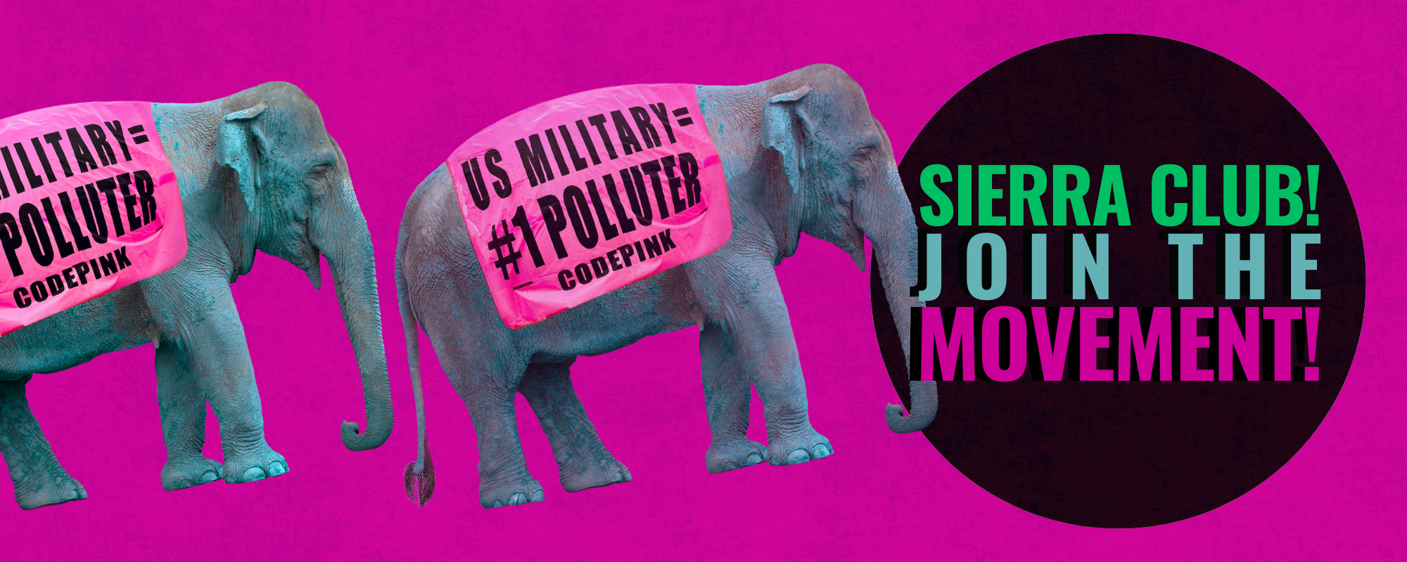 Address the Elephant in the Room! War! Invite the Sierra Club to Join the Movement!