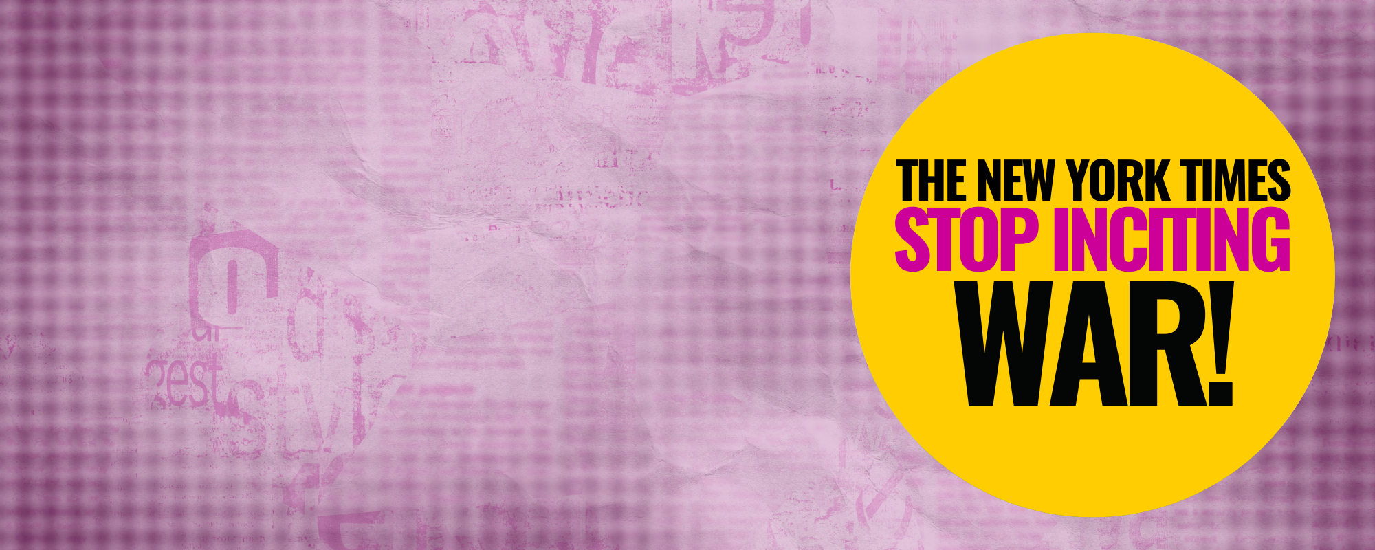 Demand the New York Times Stop Inciting War!