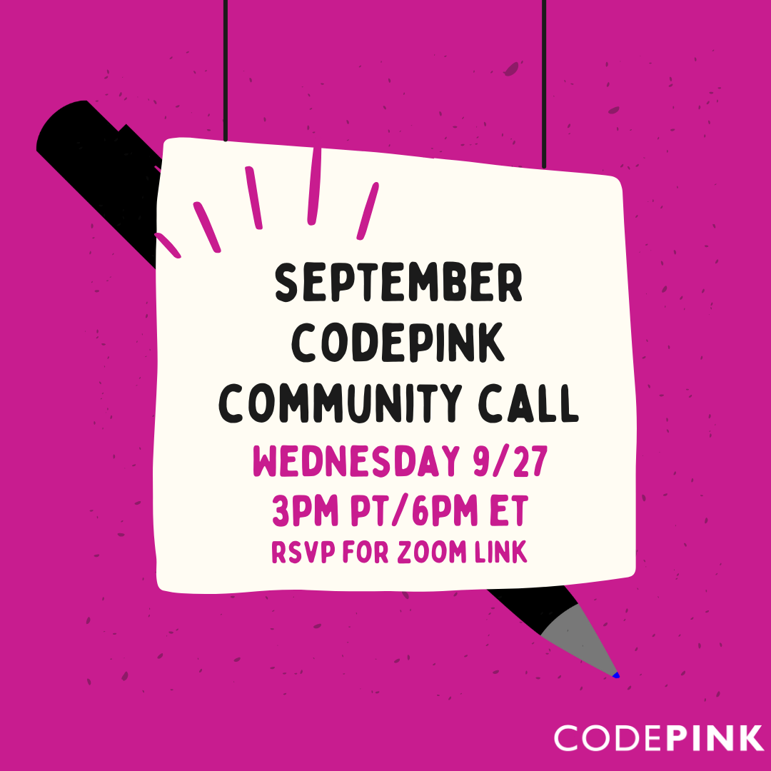 September CODEPINK Community Call