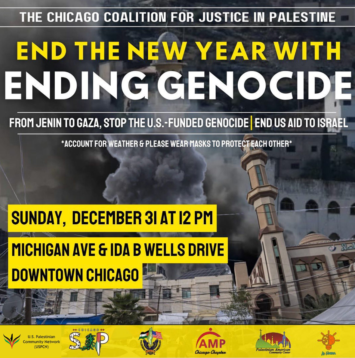 End the Year with Ending Genocide! Chicago Rally + Protest - CODEPINK ...