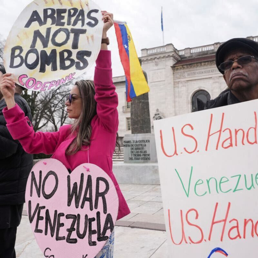 No War on Venezuela! January 2026 Reportback - CODEPINK - Women