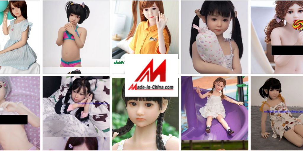 E-commerce platform Made-in-China.com selling sex dolls modelled off of toddler girls