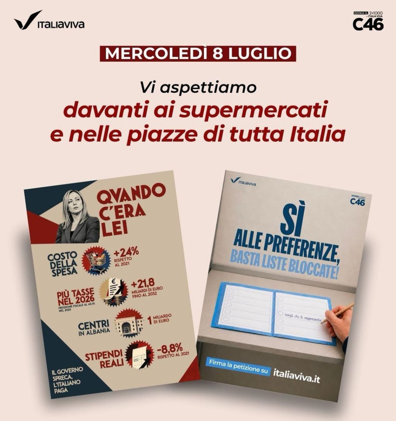 TUTTI I BANCHETTI DELLA MOBILITAZIONE NAZIONALE DELL’8 LUGLIO