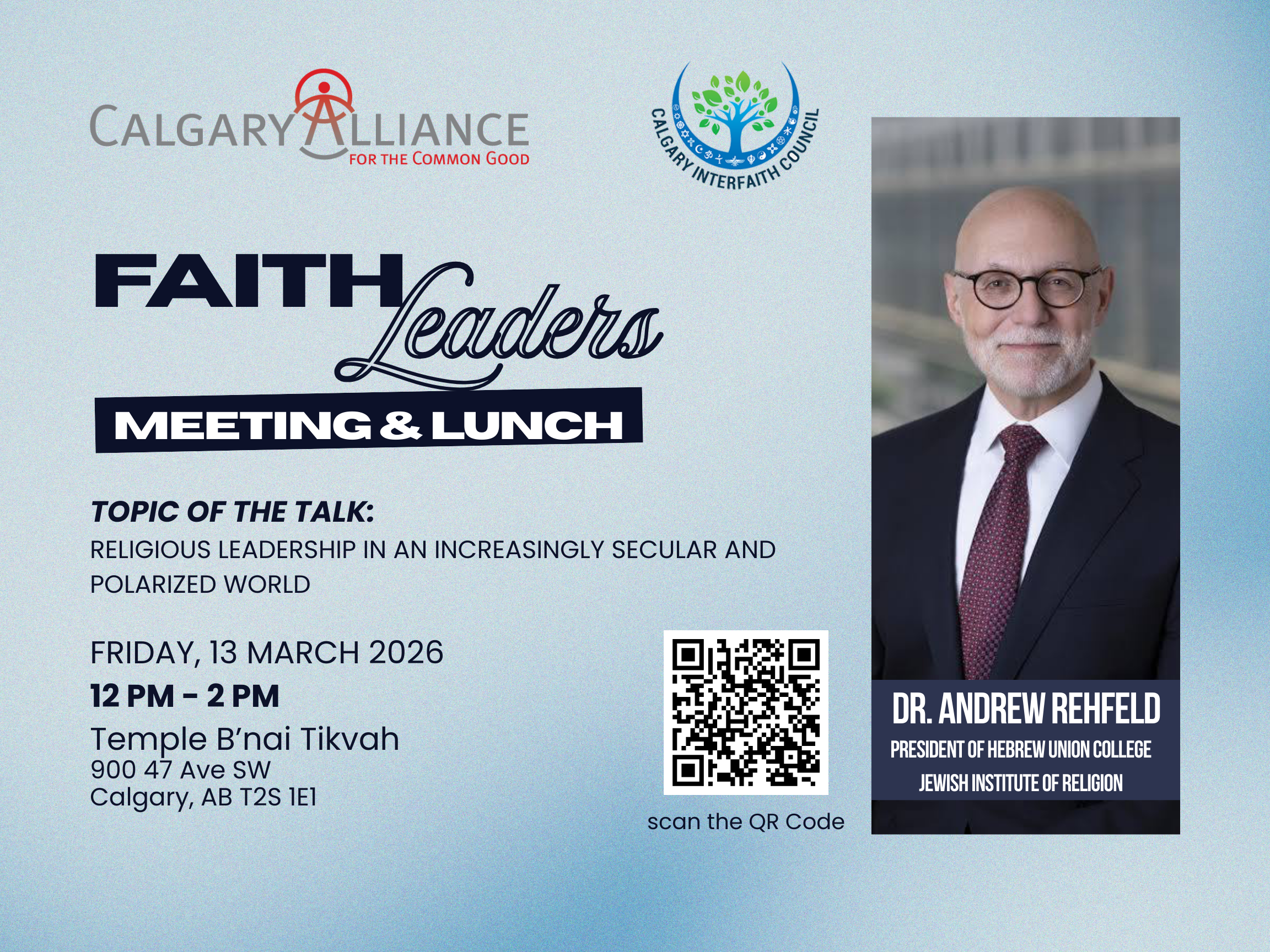Faith Leaders Lunch Poster
