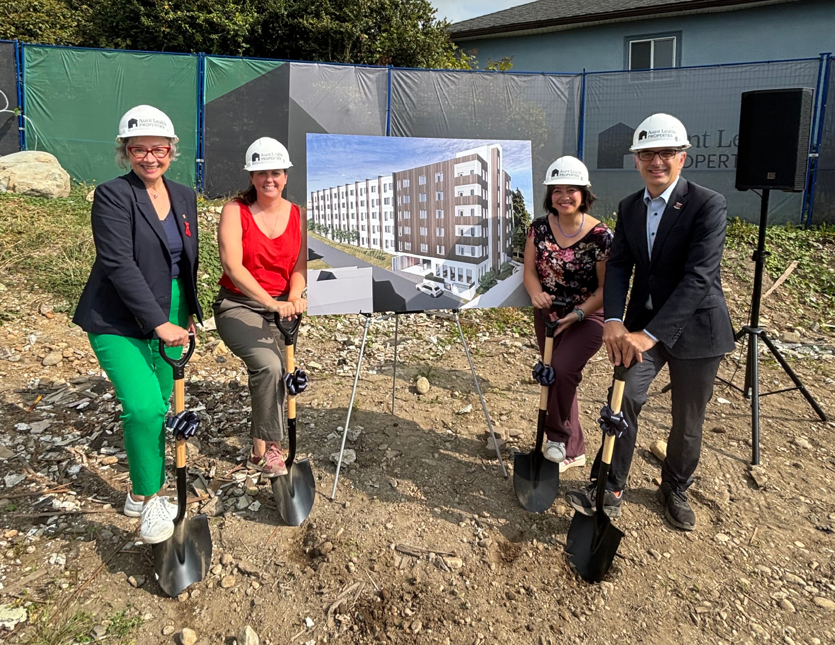 Photo of people breaking ground