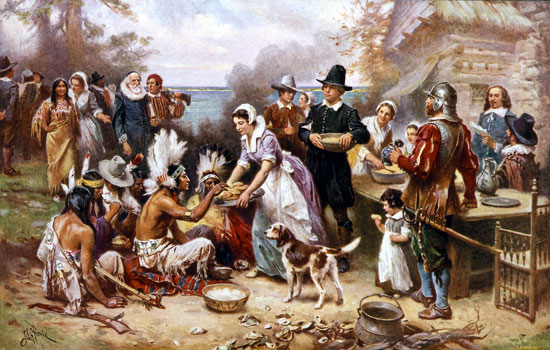 First Thanksgiving Feast