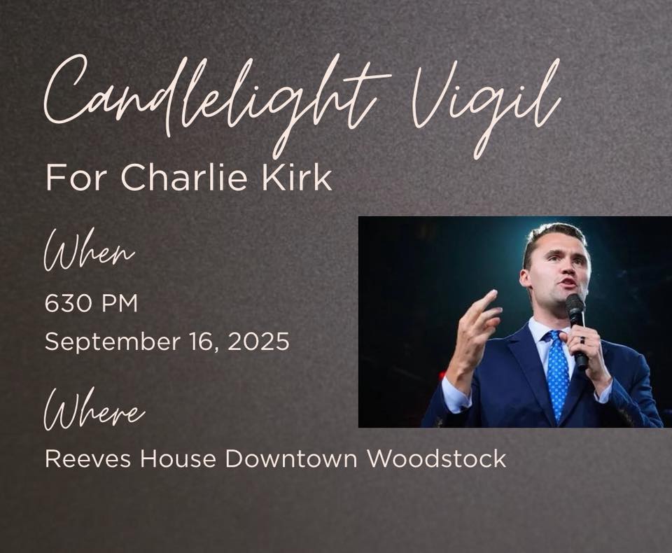 September 16, 2025 Candlelight Vigil for Charlie Kirk in Woodstock, GA
