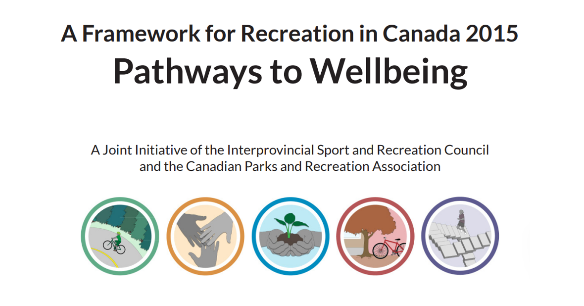 A Framework for Recreation in Canada 2015 - Pathways to Wellbeing