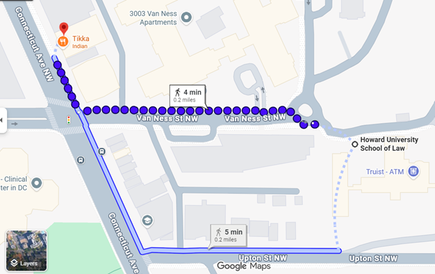 Walking map to Tikka