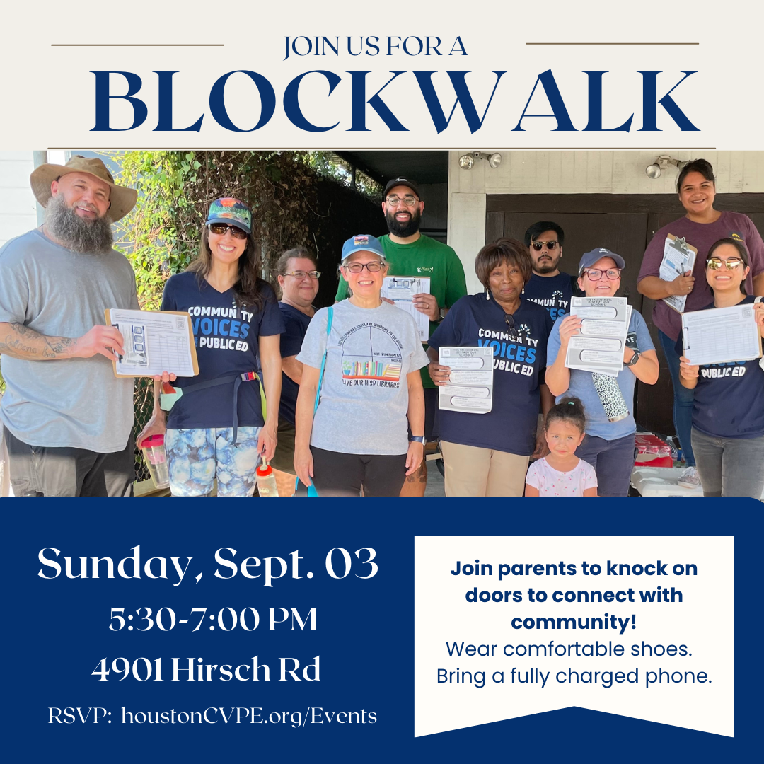 Block Walking for Public Ed Community Voices for Public Education