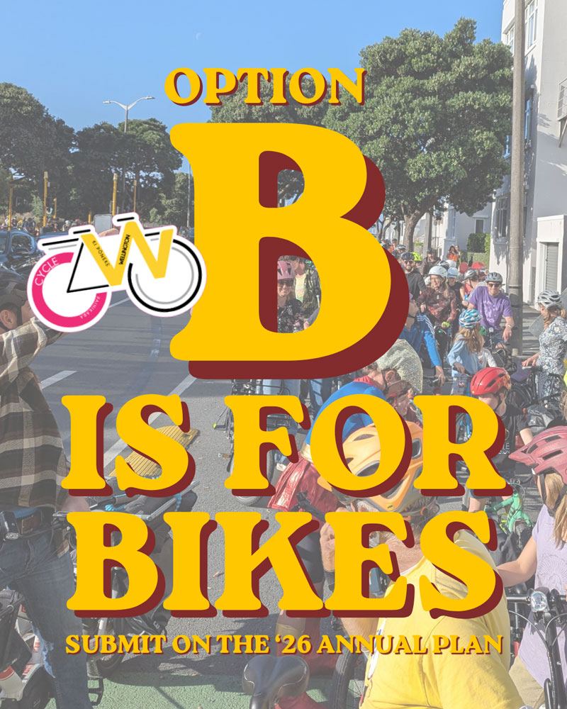 Option B is for bikes. Submit on the '26 Annual Plan.