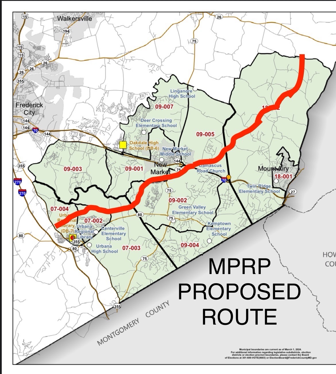 MPRP proposed route district 2 MPRP proposed route district 2