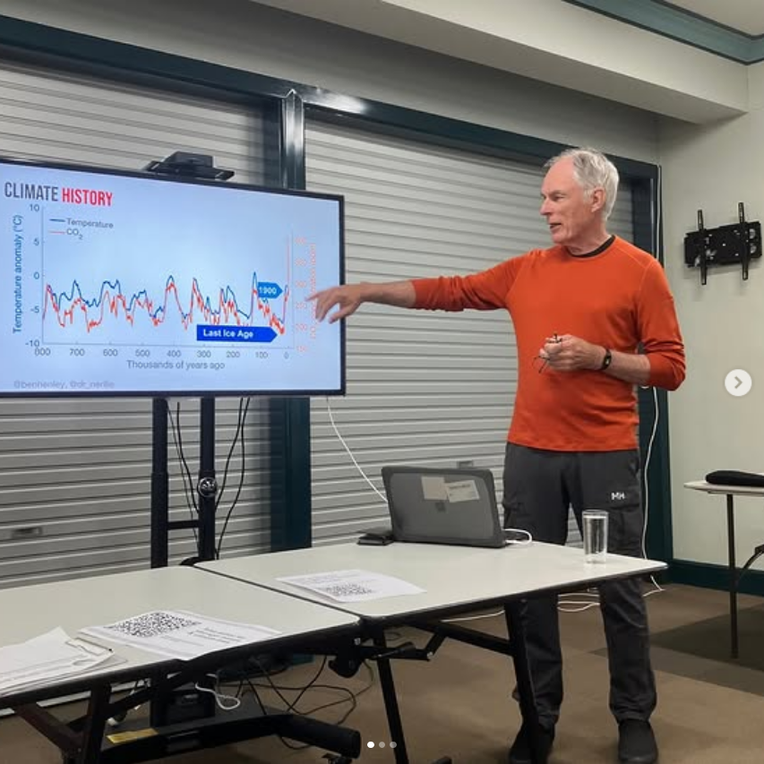 David Spratt explaining a Climate History graph David Spratt explaining a Climate History graph